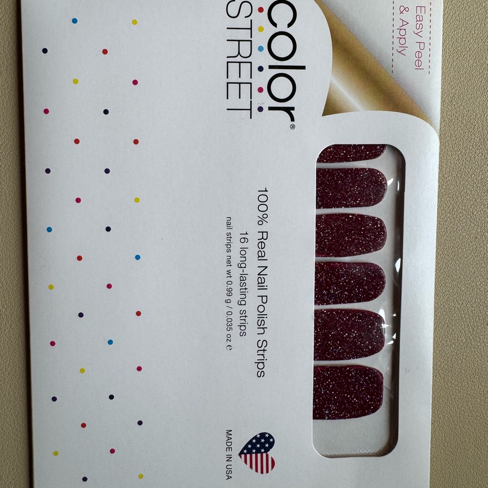 *Retired* Color Street Glitter Nail Polish Strips- Black Cherry Bon Bon